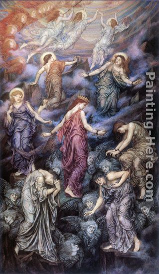 Kingdom of Heaven painting - Evelyn de Morgan Kingdom of Heaven art painting